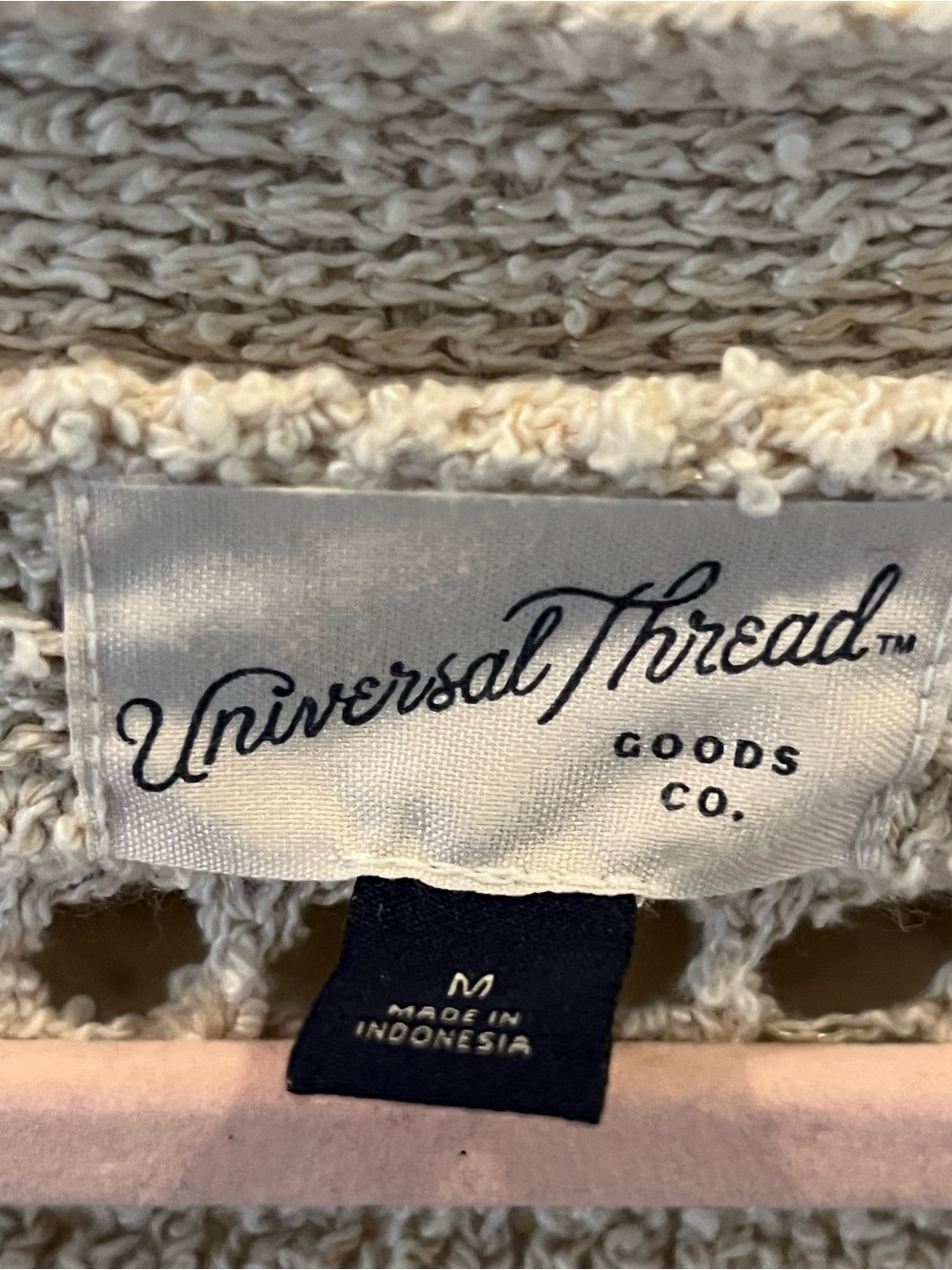 Universal Thread Cream Open-Knit Button-Front Cardigan - Picture 3 of 4